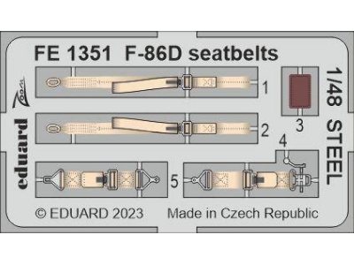 F-86D seatbelts STEEL 1/48 - REVELL - image 1