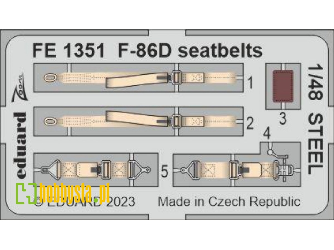 F-86D seatbelts STEEL 1/48 - REVELL - image 1