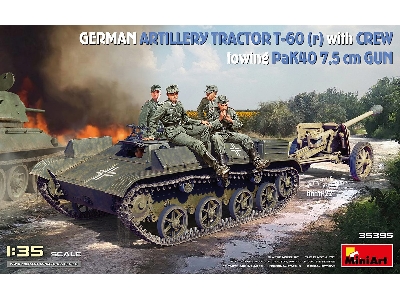 German Artillery Tractor T-60(R) & Crew Towing Pak40 Gun - image 1