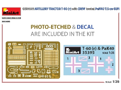 German Artillery Tractor T-60(R) & Crew Towing Pak40 Gun - image 2