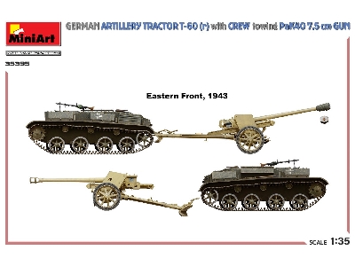 German Artillery Tractor T-60(R) & Crew Towing Pak40 Gun - image 6