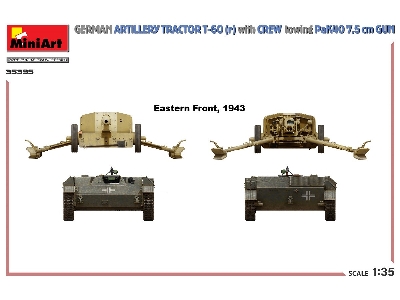 German Artillery Tractor T-60(R) & Crew Towing Pak40 Gun - image 7