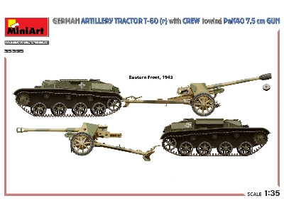 German Artillery Tractor T-60(R) & Crew Towing Pak40 Gun - image 32