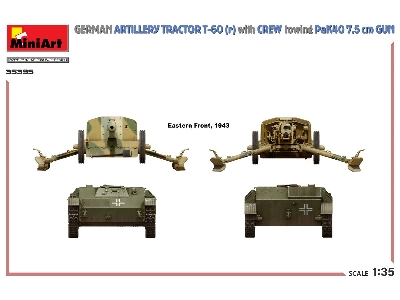 German Artillery Tractor T-60(R) & Crew Towing Pak40 Gun - image 33