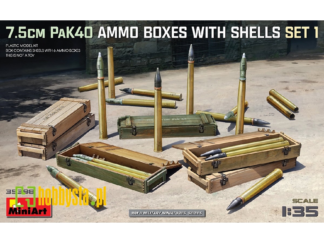 7.5cm Pak40 Ammo Boxes With Shells Set 1 - image 1