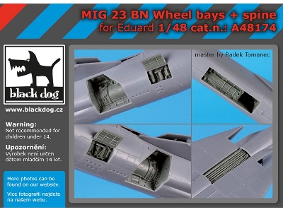 Mig 23 Bn Wheel Bays+spine For Eduard - image 1