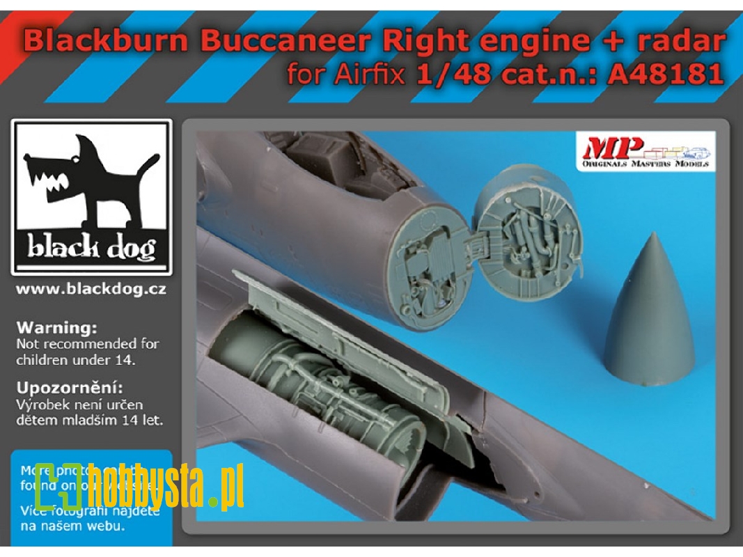 Blackburn Buccanneer Right Engine And Radar For Airfix - image 1