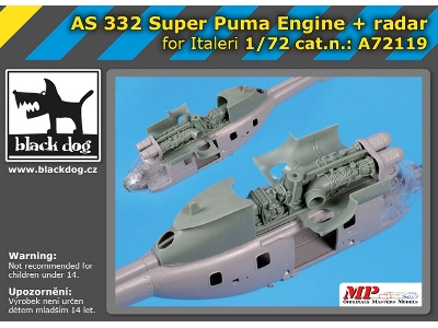 As 332 Super Puma Engine + Radar For Italeri - image 1