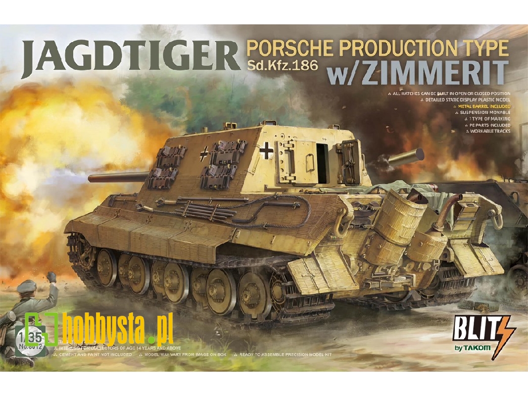 Jagdtiger Sd.Kfz. 186 Porsche production type w/Zimmerit - image 1