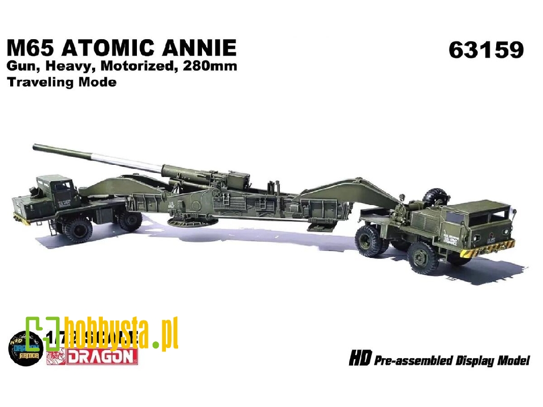 M65 Atomic Annie Gun, Heavy, Motorized, 280mm Travelling Mode - image 1