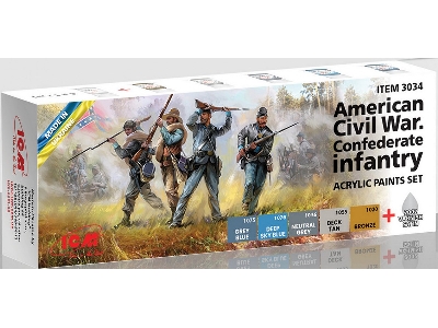 American Civil War. Confederate Infantry Acrylic Paints Set - image 1