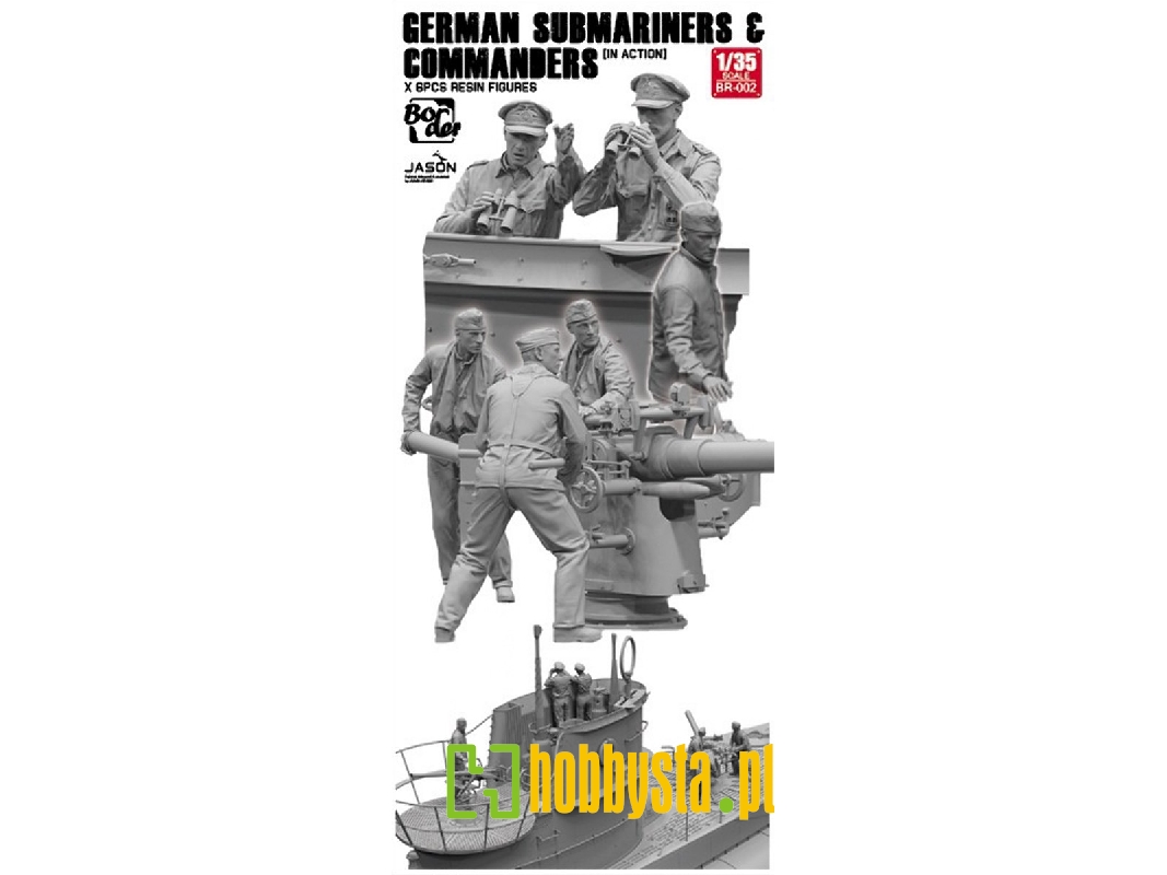 German Submarines & Commanders Set Of 6 Resin Figures - image 1