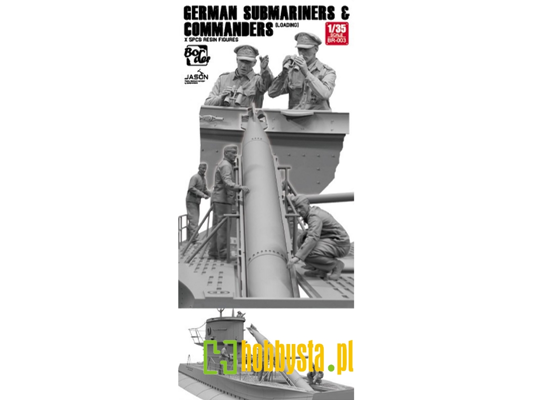 German Submarines & Commanders Loading 5 Pcs Resin Figures - image 1