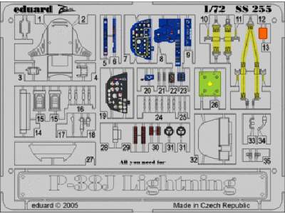 P-38J 1/72 - Academy Minicraft - image 1