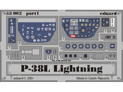 P-38L dashboard 1/32 - Trumpeter - image 1