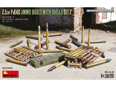 7.5cm Pak40 Ammo Boxes With Shells Set 2 - image 1