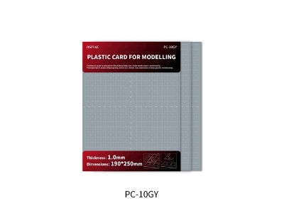 Pc-10gy Plastic Card For Modelling (1.0mm, 3 Sheets) - image 1