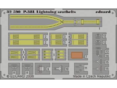 P-38L seatbelts 1/32 - Trumpeter - image 1