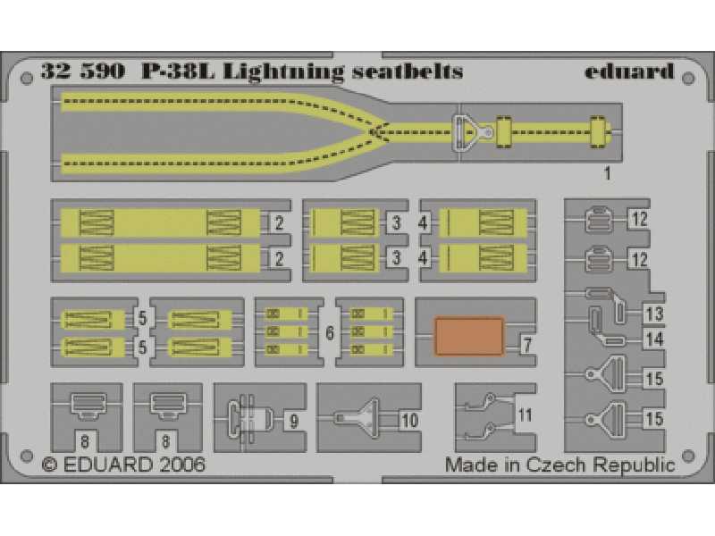 P-38L seatbelts 1/32 - Trumpeter - image 1