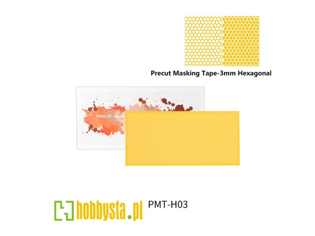 Pmt-h03 3mm Precut Masking Tape - 3mm Hexagonal - image 1