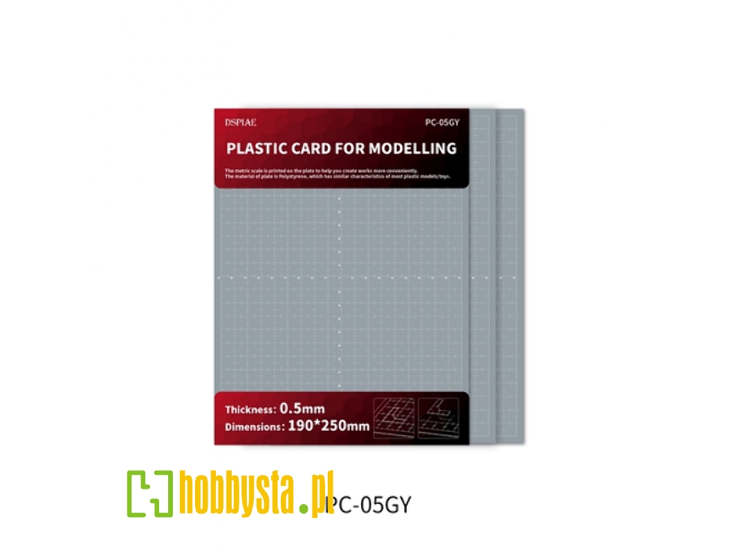 Pc-05gy Plastic Card For Modelling (0.5mm, 3 Sheets) - image 1