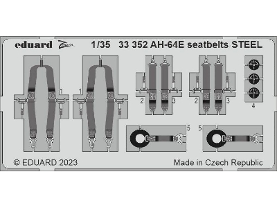 AH-64E seatbelts STEEL 1/35 - TAKOM - image 1