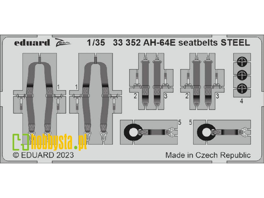 AH-64E seatbelts STEEL 1/35 - TAKOM - image 1