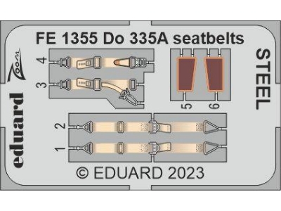 Do 335A seatbelts STEEL 1/48 - TAMIYA - image 1