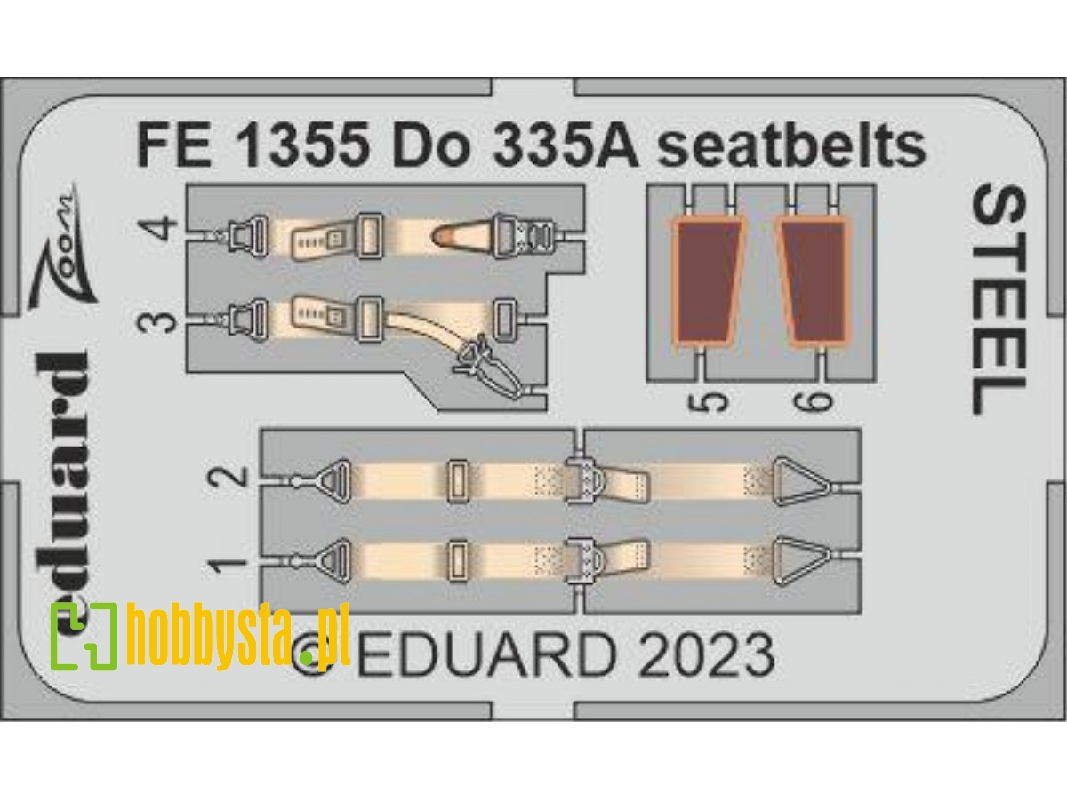 Do 335A seatbelts STEEL 1/48 - TAMIYA - image 1