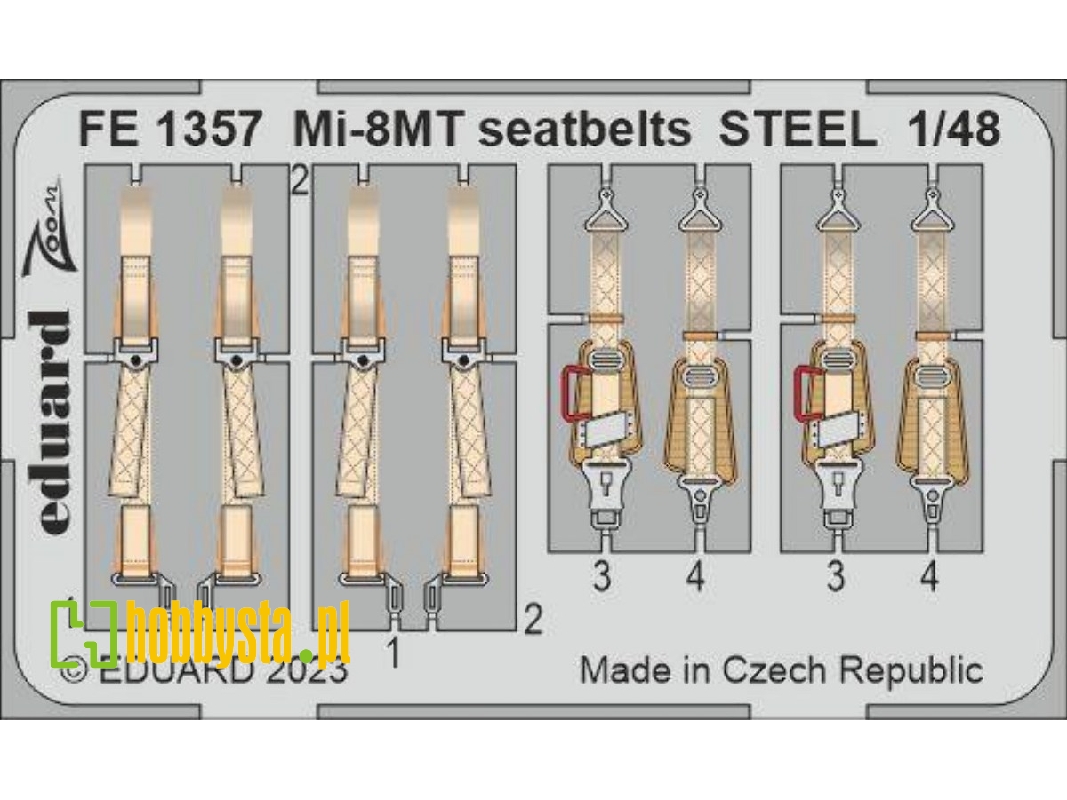 Mi-8MT seatbelts STEEL 1/48 - TRUMPETER - image 1 Mi-8MT seatbelts STEEL 1/48 - TRUMPETER - image 1