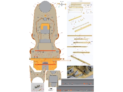 Battleship Bismarck 1941 Detail Up Set Basic Version 2 (No Wood Deck) (For Trumpeter) - image 11