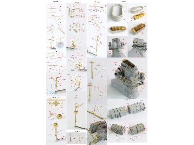 Battleship Bismarck 1941 Detail Up Set Basic Version 2 (No Wood Deck) (For Trumpeter) - image 17