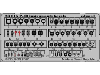 P-40 instrument bezels S. A. 1/24 - image 1