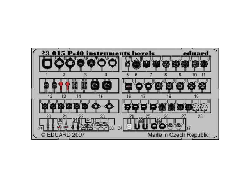 P-40 instrument bezels S. A. 1/24 - image 1