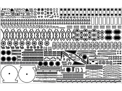 Battleship Uss Bb-61 Iowa 1944 Detail Up Set (Teak Tone Deck) (For Trumpeter 03706) - image 2