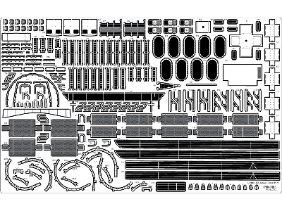 Battleship Uss Bb-61 Iowa 1944 Detail Up Set (Teak Tone Deck) (For Trumpeter 03706) - image 3