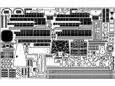 Battleship Uss Bb-61 Iowa 1944 Detail Up Set (Teak Tone Deck) (For Trumpeter 03706) - image 6