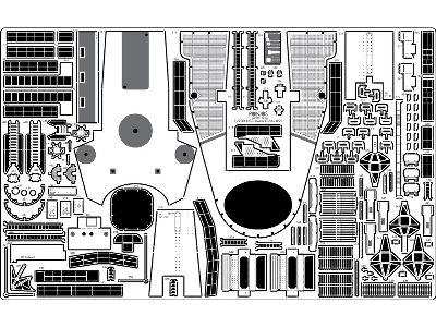 Battleship Uss Bb-61 Iowa 1944 Detail Up Set (Teak Tone Deck) (For Trumpeter 03706) - image 7