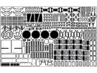 Battleship Uss Bb-61 Iowa 1944 Detail Up Set (Teak Tone Deck) (For Trumpeter 03706) - image 9