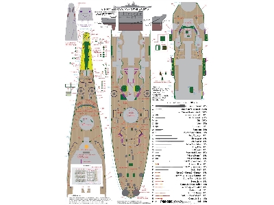 Battleship Uss Bb-61 Iowa 1944 Detail Up Set (Teak Tone Deck) (For Trumpeter 03706) - image 19