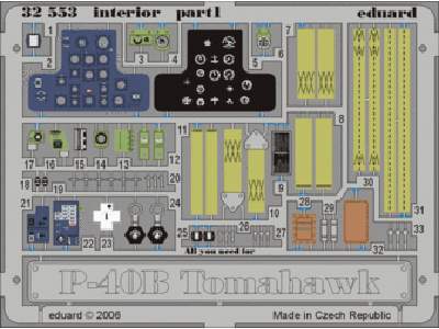 P-40B interior 1/32 - Trumpeter - image 1