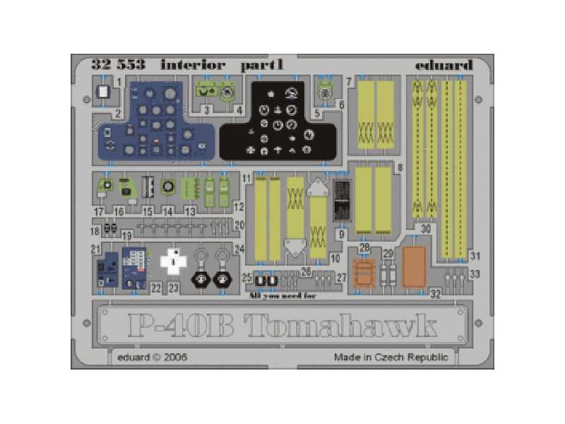 P-40B interior 1/32 - Trumpeter - image 1