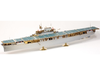 Uss Cv-6 Enterprise 1942 Detail Up Set Deck Blue Stained Wooden Deck (For Trumpeter 03712) - image 12