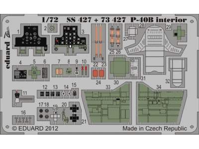 P-40B interior S. A. 1/72 - Airfix - image 1