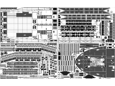 Uss Cv-6 Enterprise 1942 Detail Up Set Teak Tone Wooden Deck (For Trumpeter 03712) - image 14