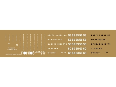 Uss Missouri Bb-63 Wooden Deck Set Blue Deck (For Tamiya) - image 4