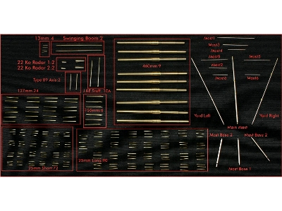 Ijn Yamato Detail Up Set (New Tool) (For Tamiya) - image 2