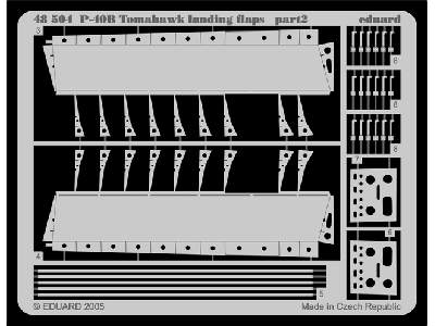 P-40B landing flaps 1/48 - Trumpeter - image 3