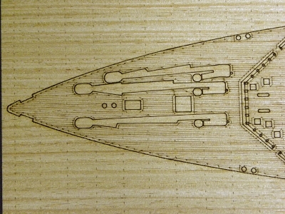 British Battleship Hms Prince Of Wales Wooden Deck Set (For Tamiya) - image 4