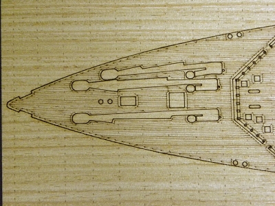 British Battleship Hms Prince Of Wales Wooden Deck Set (For Tamiya) - image 4